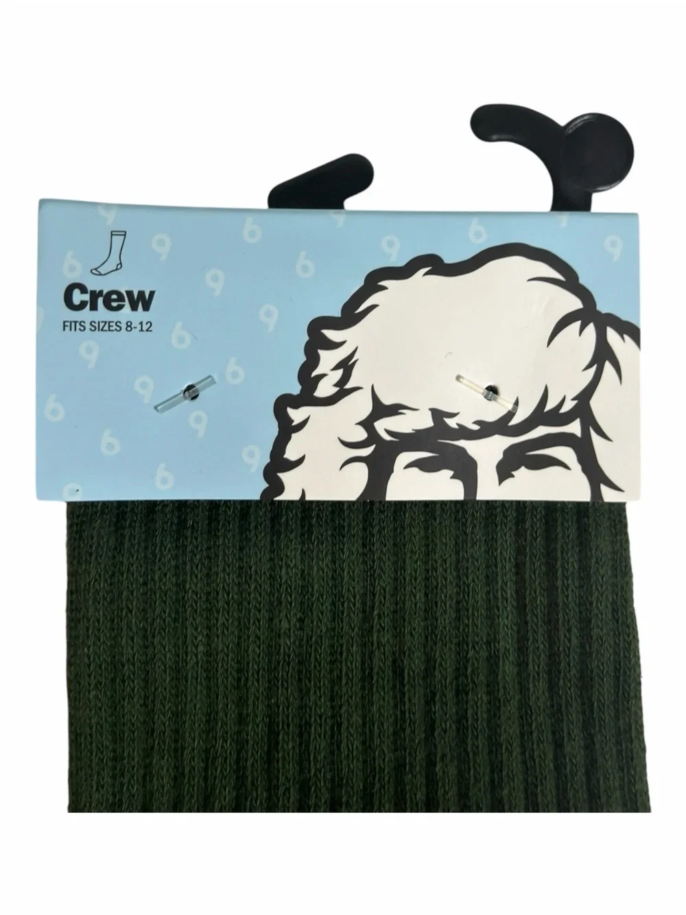 Men's Danny Duncan Dark Green Crew Socks with Subtle Logo